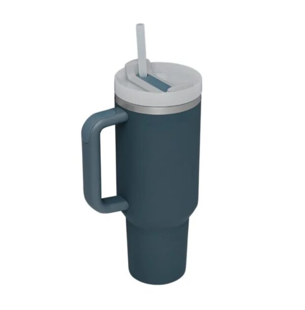 40oz Stainless Steel Insulated Tumbler with Straw - Image 4