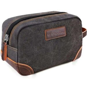 Shaving Kit Organizer Men's Leather Travel Toiletry Bag For Travel Accessories